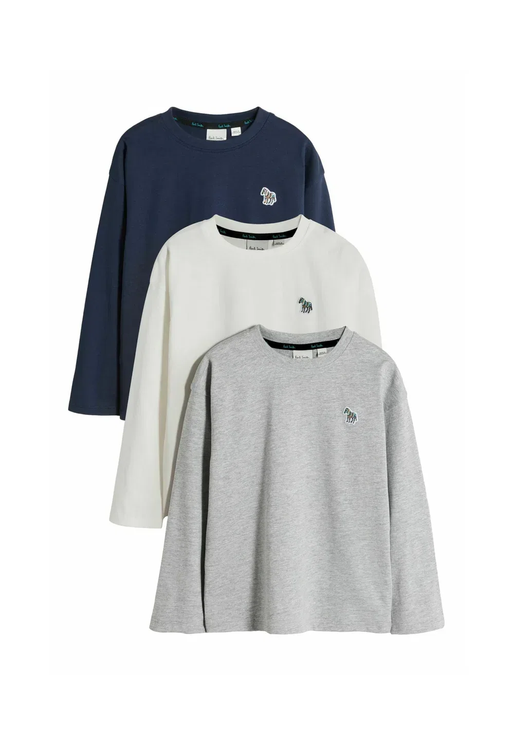 Комплект из 3 футболок с длинными рукавами Paul Smith Junior, Black Grey White