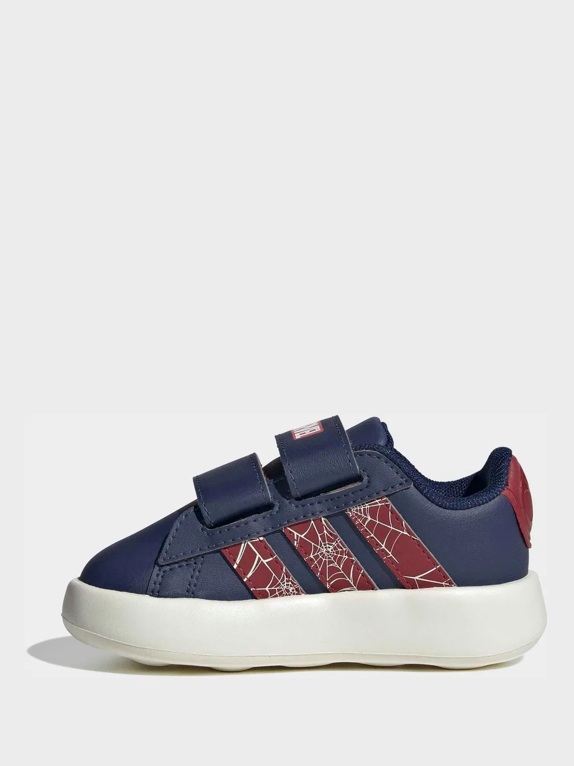 Кроссовки детские с 3D головой Спайдермена adidas Grand Court, синие — фото 2