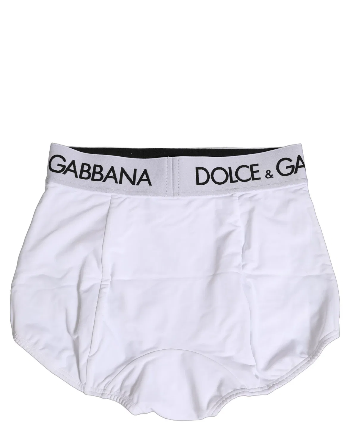 Женские трусы-слипы с логотипом на поясе, White Logo Waistband Coulotte Panty, Dolce & Gabbana, White — фото 2