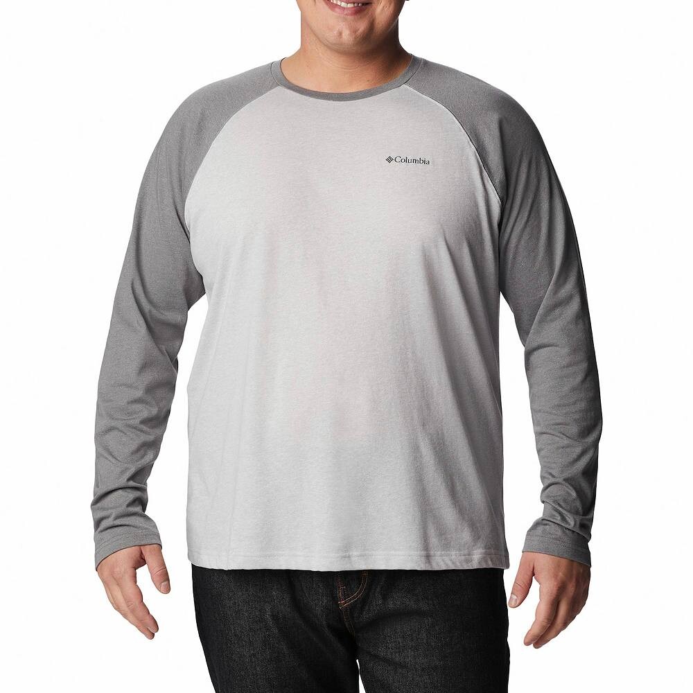 

Футболка Big & Tall Columbia Thistletown Hills реглан, цвет Columbia Gray Heather