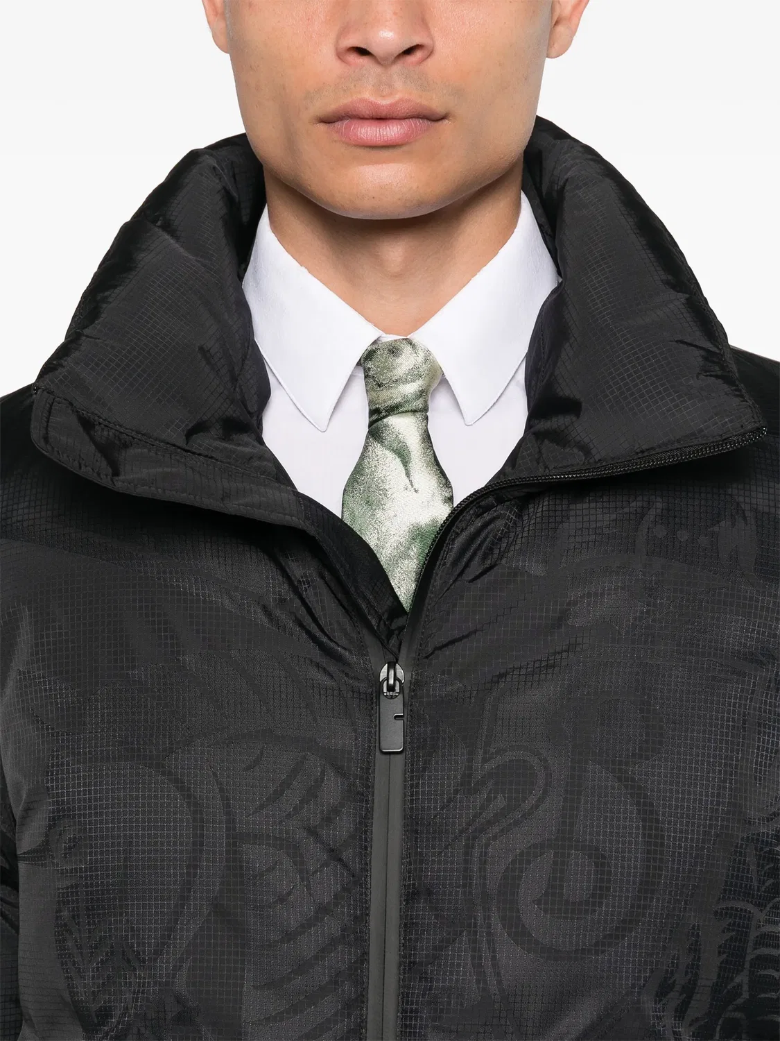 Пуховик Equestrian Knight Burberry, черный — фото 2