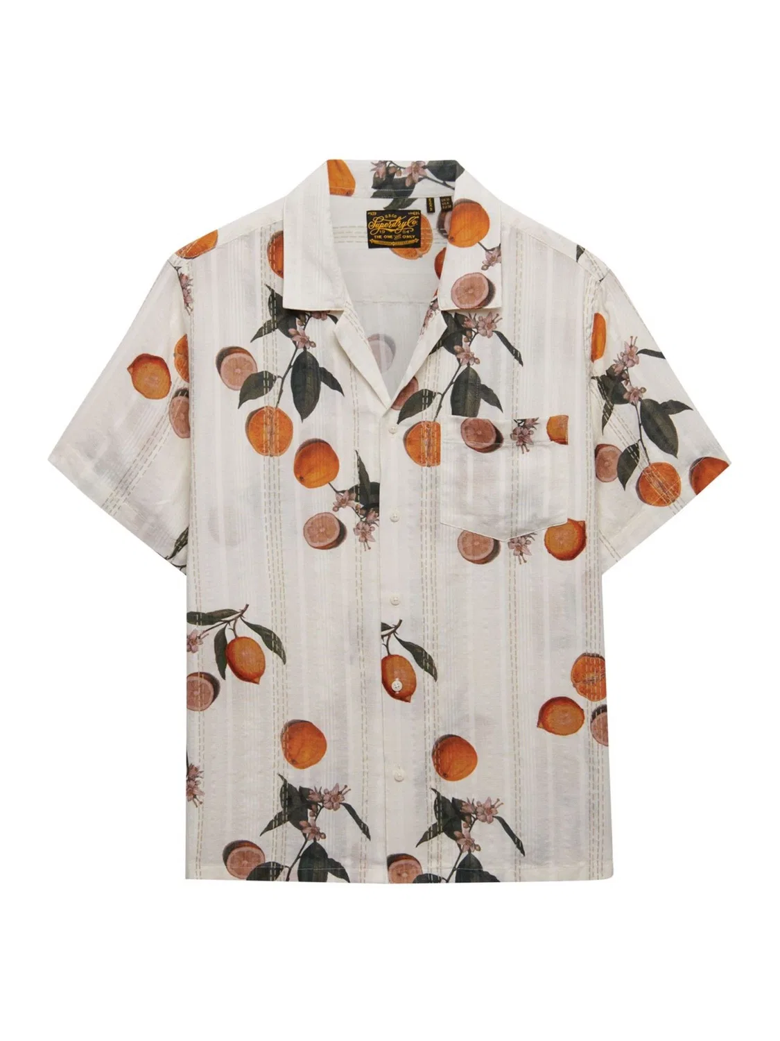 Рубашка с коротким рукавом Beach Printed Superdry, кремовый — фото 4