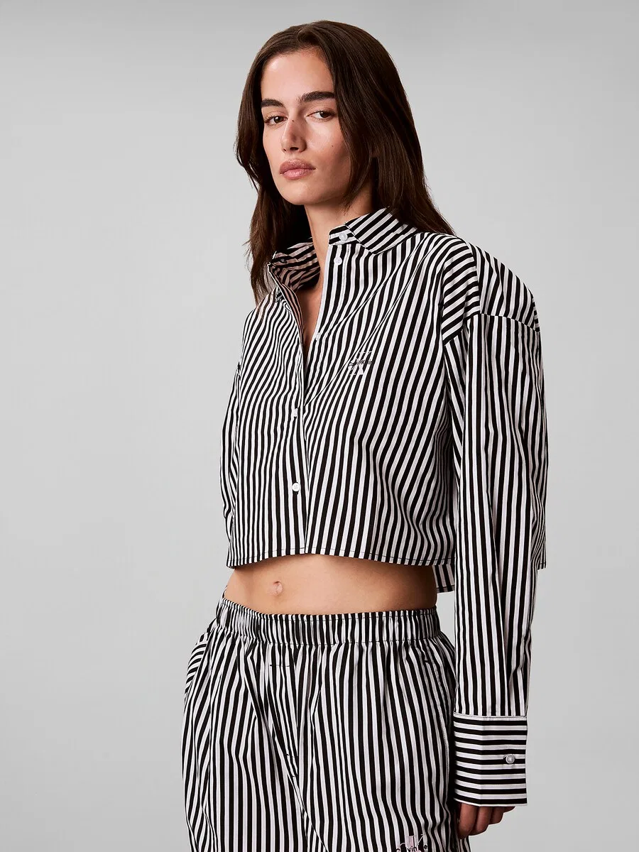 Пижамная рубашка Calvin Klein черного цвета — фото 2