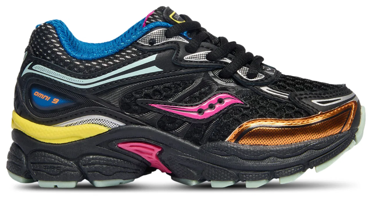 Кроссовки для мальчиков Omni 9 Saucony, черный/оранжевый