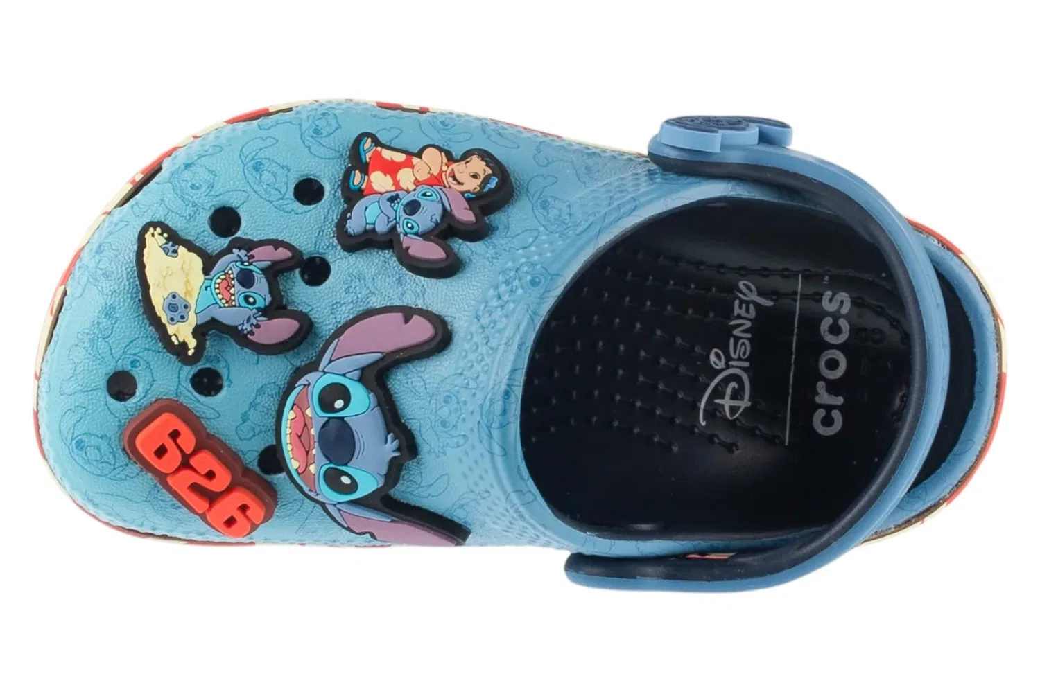 Сабо с принтом Stitch Crocs, синий — фото 3