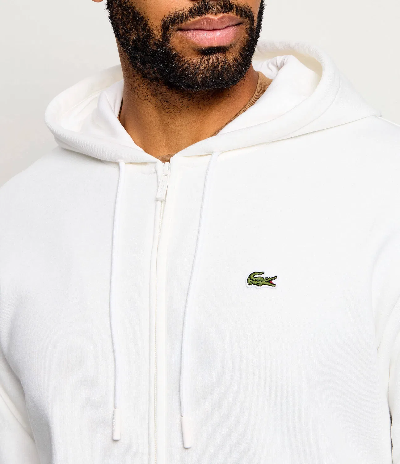 Худи на молнии Lacoste, Bianco — фото 4