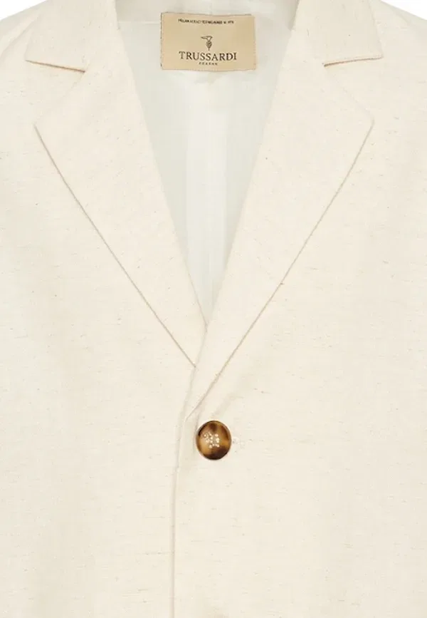 Пиджак из вискозы Tru Trussardi Junior beige, бежевый — фото 3