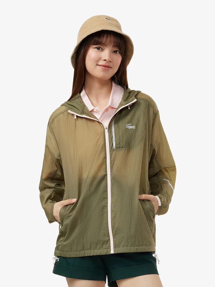 Куртка LACOSTE Relaxed Fit Packable Ripstop, женская, черная