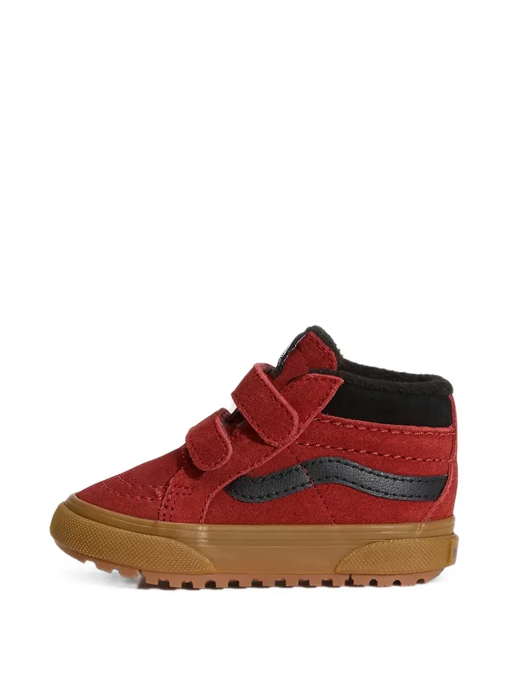 Кроссовки SK8-Mid V с липучками Vans Kids, красный — фото 2