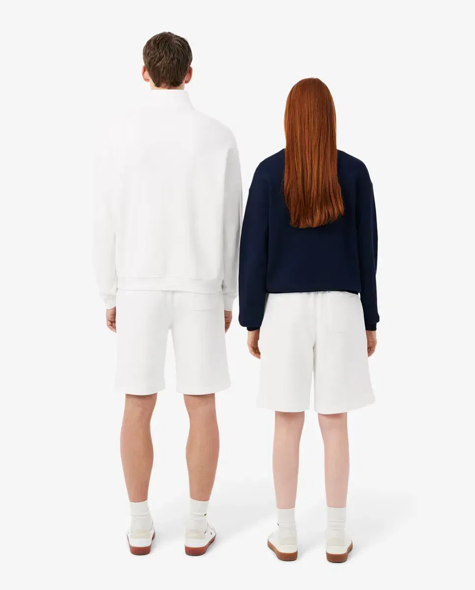 Мужские шорты из футера свободного кроя Lacoste, Белый — фото 2