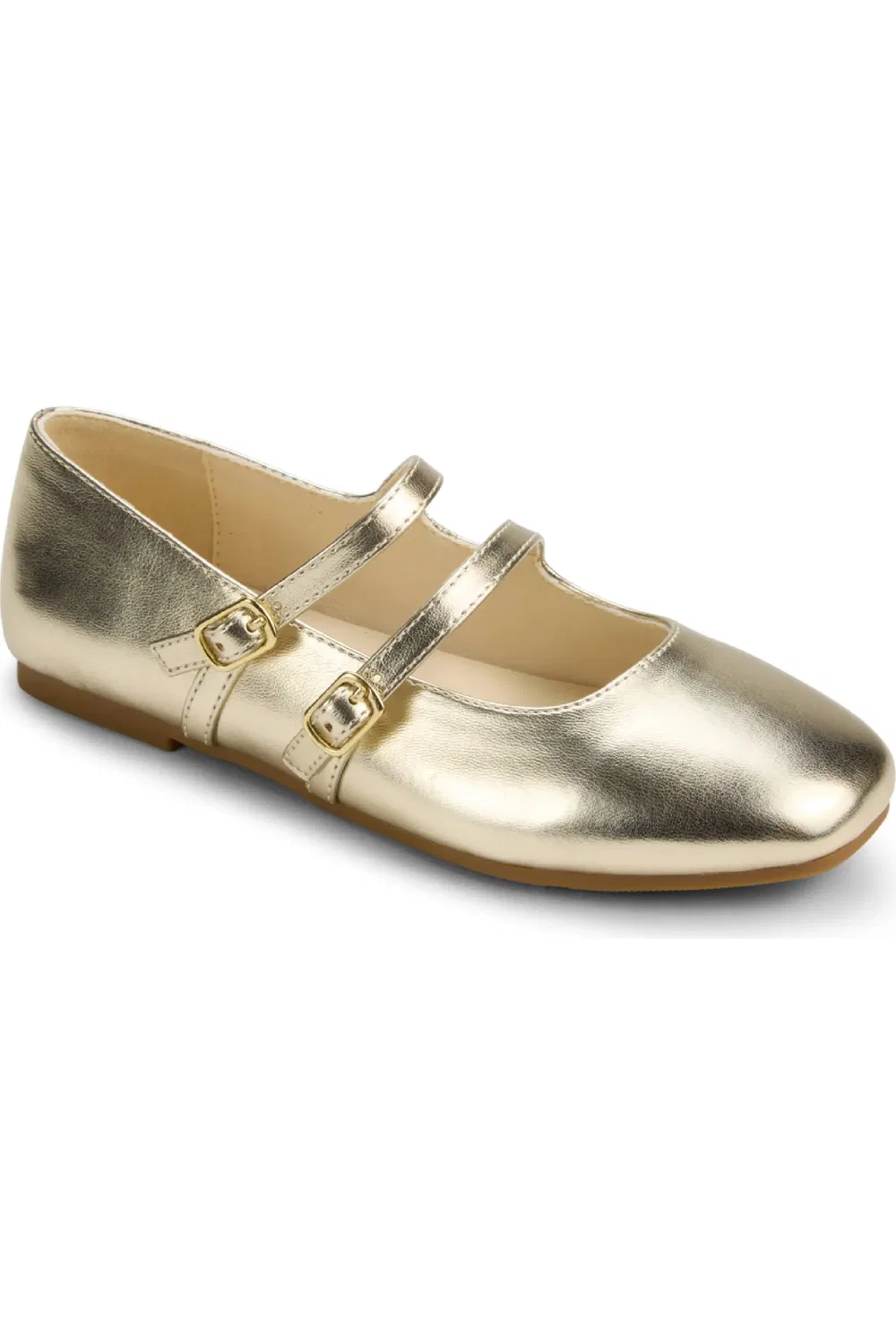 Детские туфли мэри-джейн с пряжками Miss Flat Yosi Samra, Gold