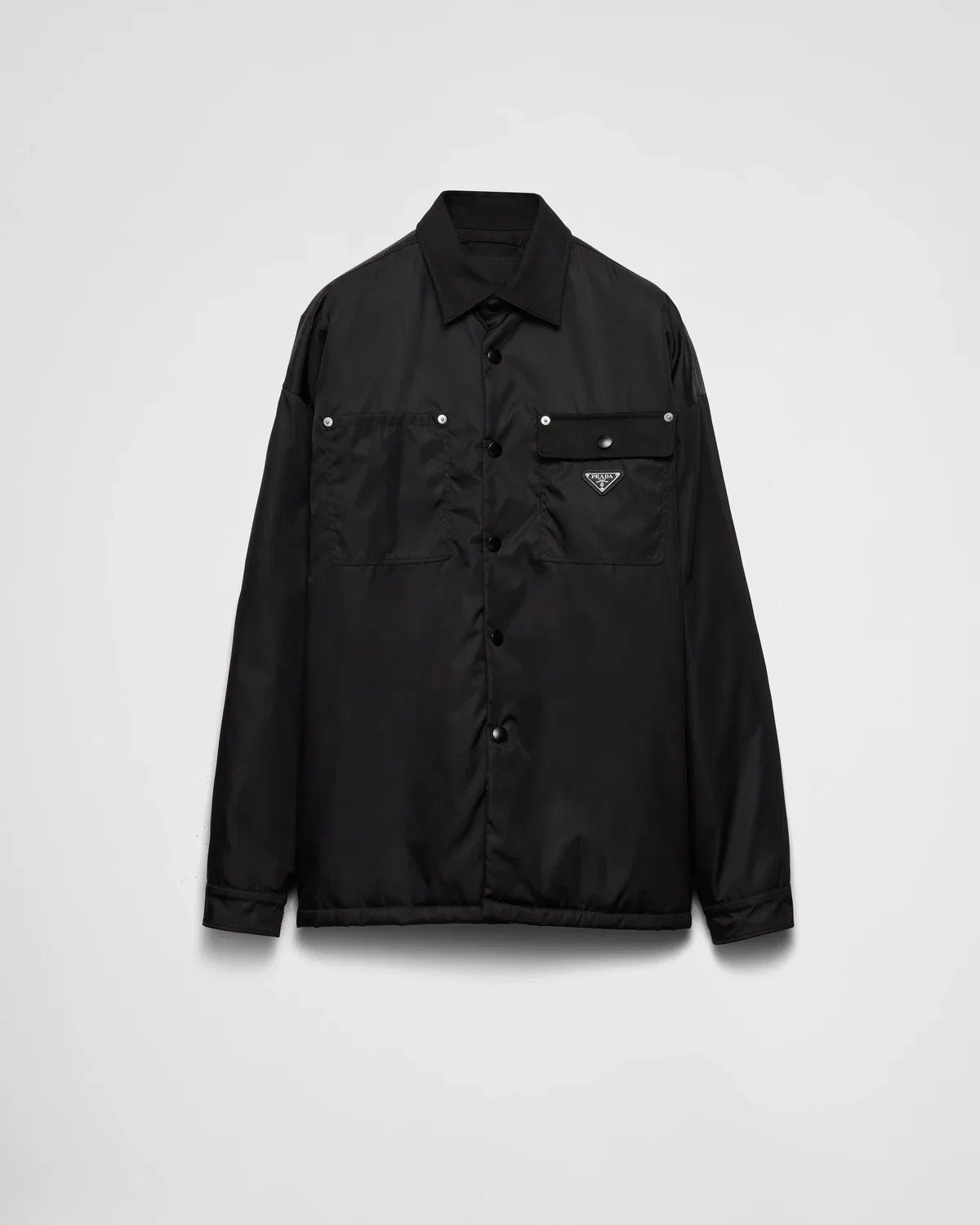 Рубашка поло с длинным рукавом Re-Nylon Prada, черный