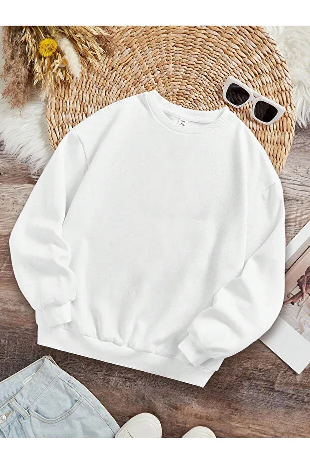 Детские свитшот для девочек с длинным рукавом хлопковый Neromoda, White
