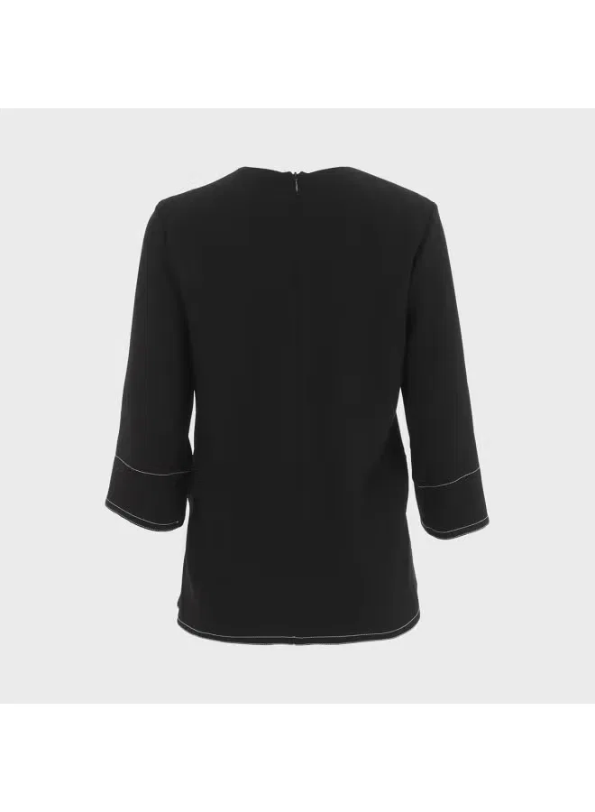 Рубашка с асимметричным кроем Zara, черно-белый — фото 3