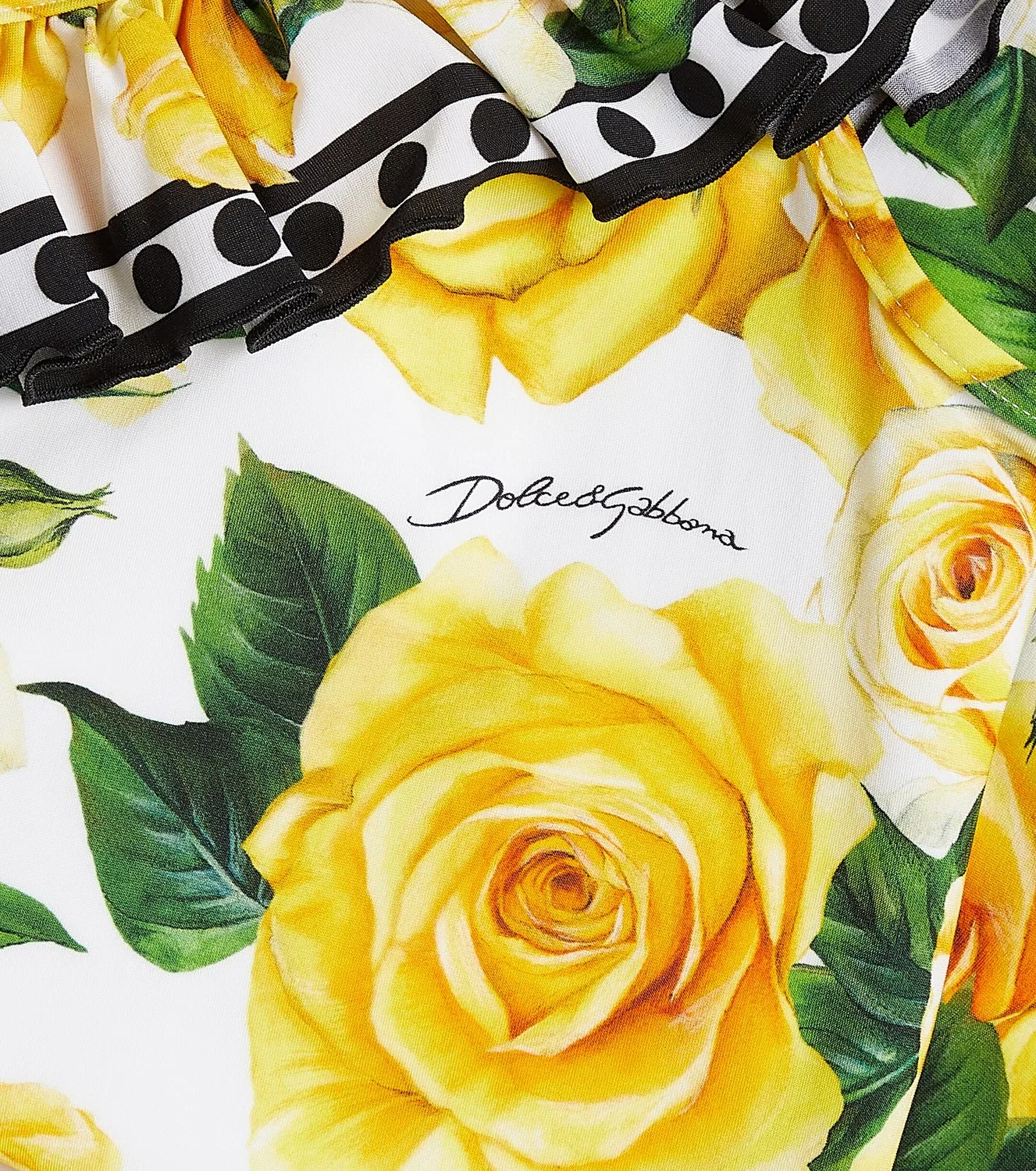 Раздельный купальник с цветочным принтом Dolce&Gabbana Kids, желтый — фото 2