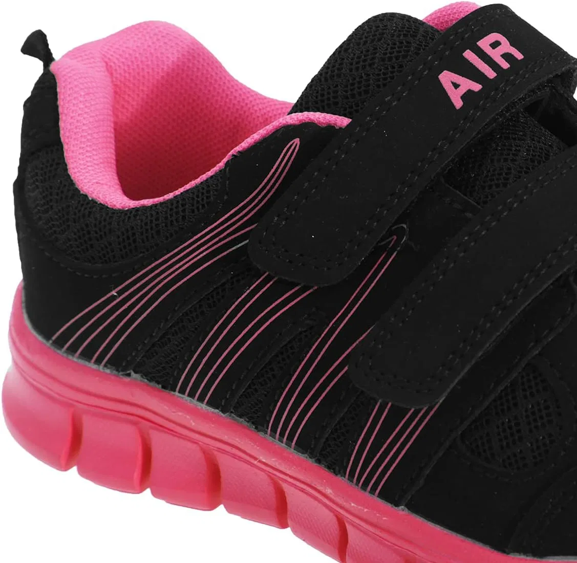 Детские кроссовки для девочек с липучкой Air Sprint Dek, Black/Fuchsia — фото 3