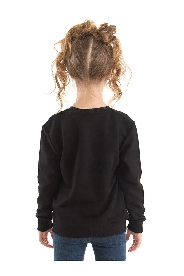 Детские свитшот для девочек с принтом Ladybug girl Denokids, Black — фото 2