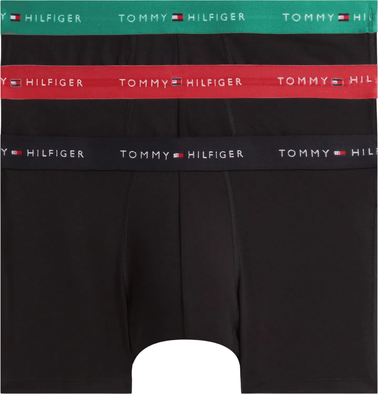 Мужские трусы-слипы с принтом Tommy Hilfiger, Black (B//Alaskan Green/Med Red/Black)