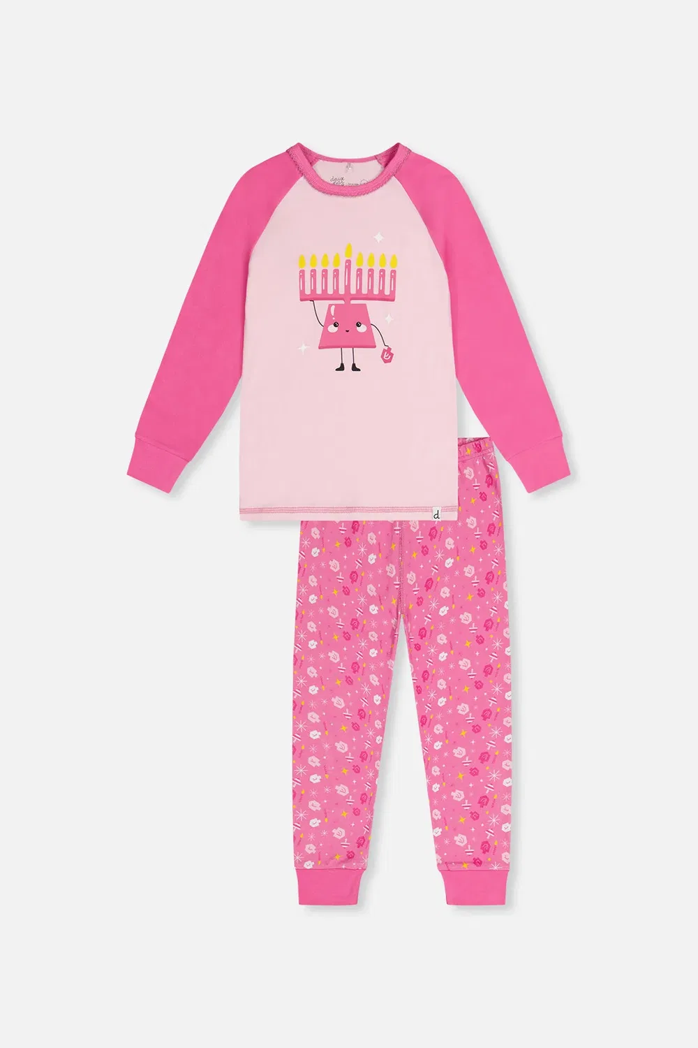 Детский комплект пижамы с принтом Hanukkah Deux par Deux, Rose Printed Hanukkah
