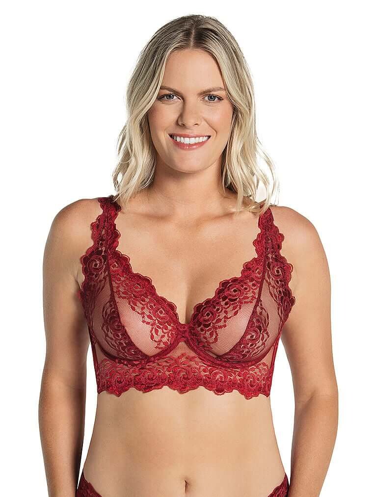 

Бюстгальтер Leonisa Shapewear Sheer Lace Underwire Shaper Top, красный