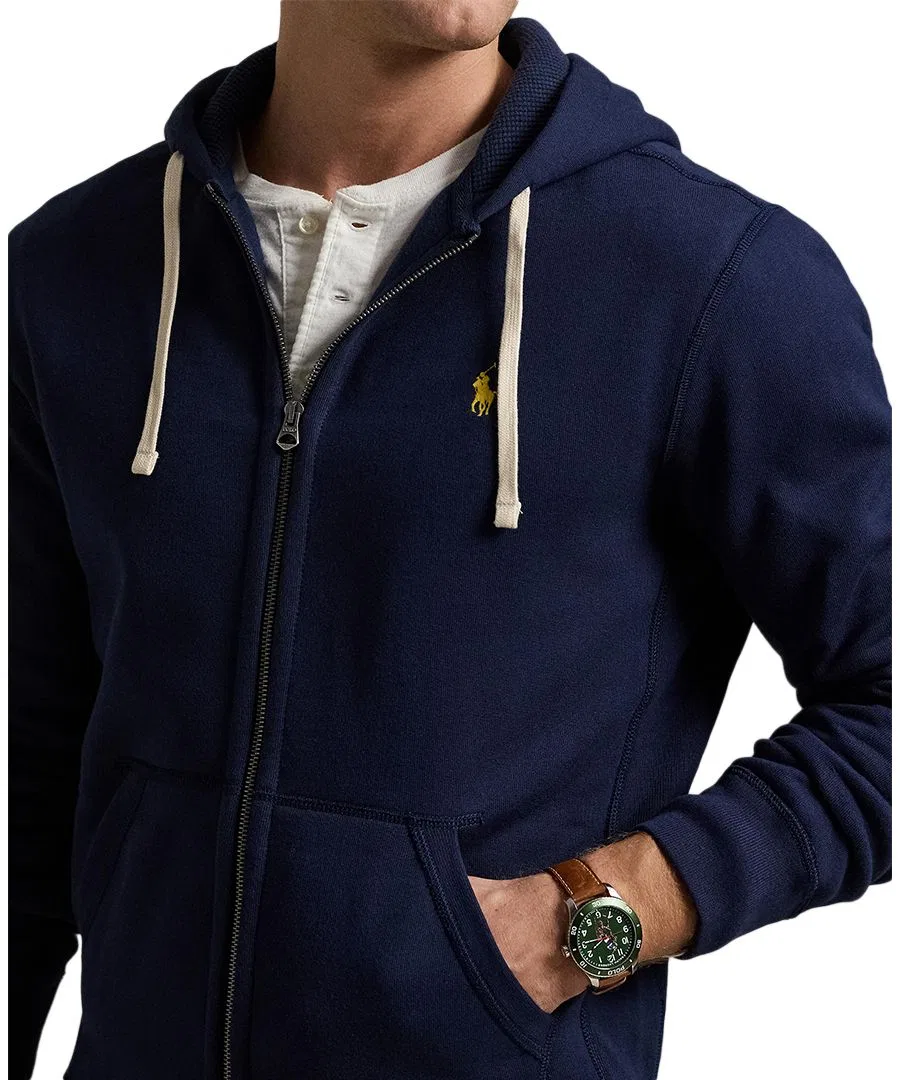 Худи из хлопкового флиса Polo Ralph Lauren, Cruise Navy — фото 4