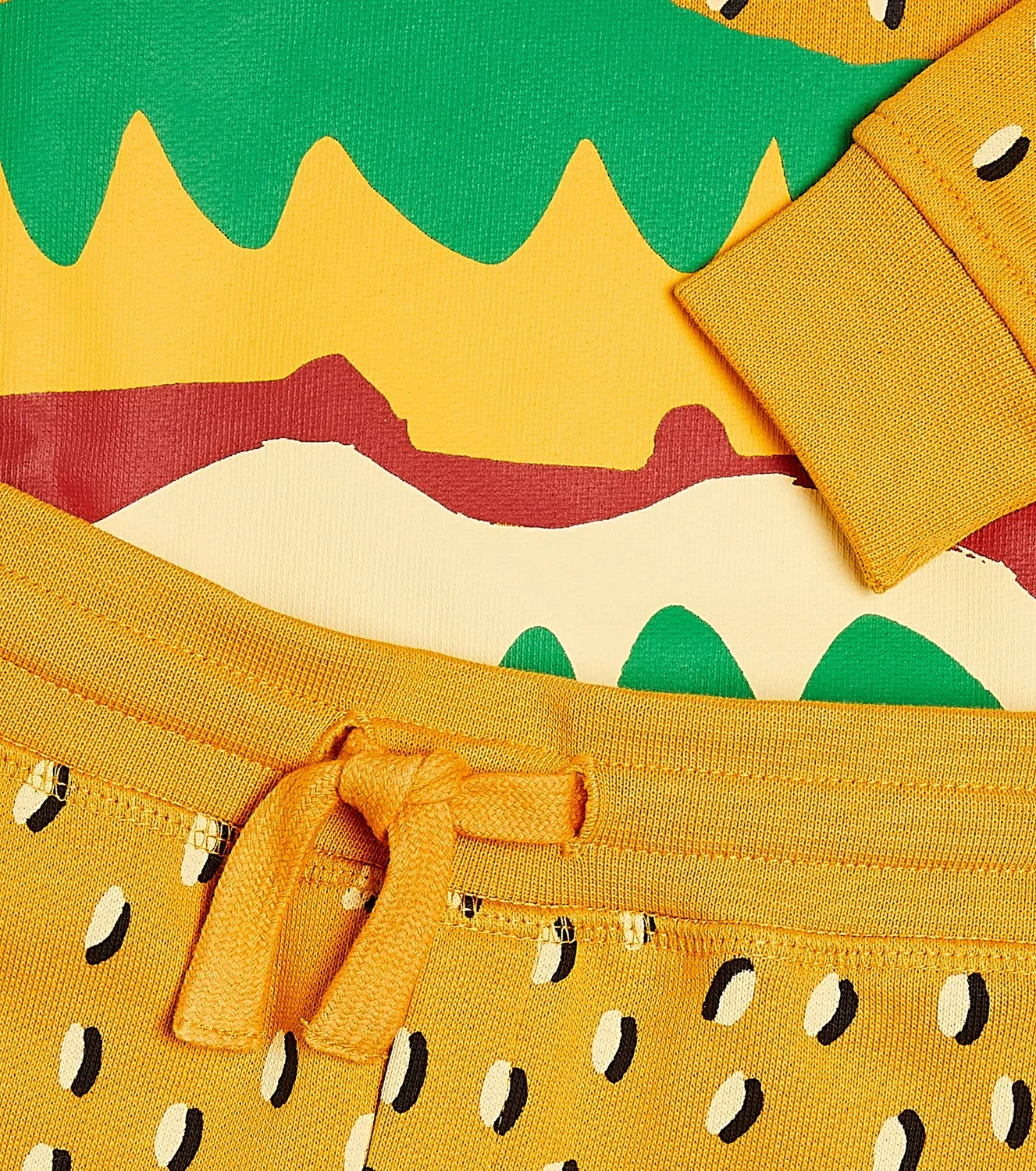 Комплект из толстовки и шорт для малышей Stella Mccartney Kids, желтый — фото 3