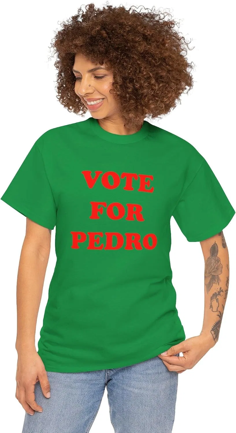 Женская футболка с принтом Vote for Pedro, изумрудно-зелёный/зелёный