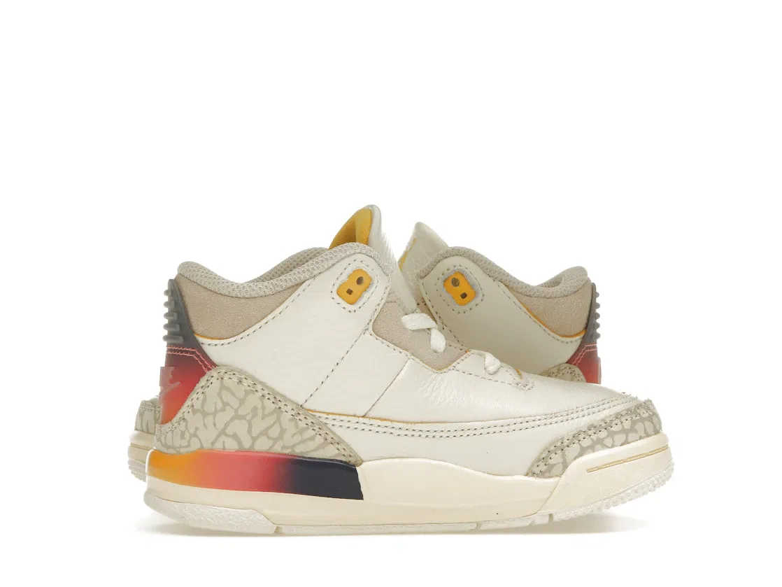 Детские кроссовки с принтом Jordan 3 Retro SP J Balvin Medellín Sunset, Multi-Color — фото 3
