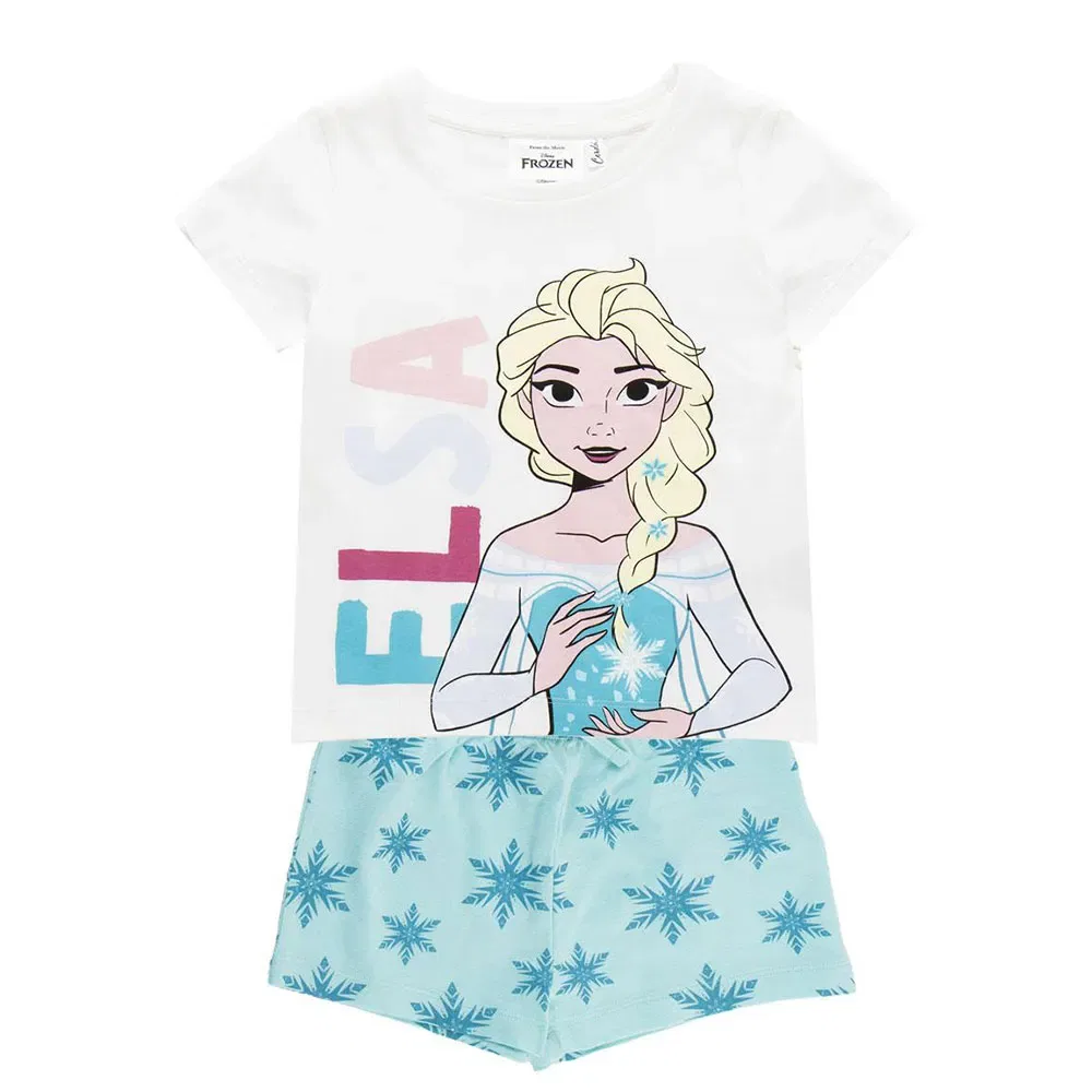 Детская пижама для девочек с коротким рукавом Disney Frozen, White