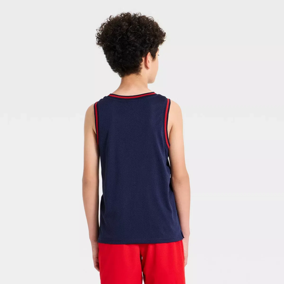 Детский топ без рукавов Мальчик с принтом KIDS PERFORMANCE, Navy Blue — фото 3