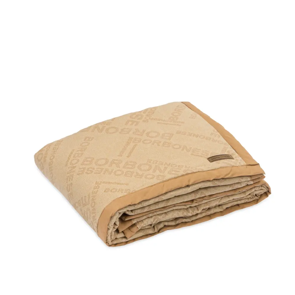

Плед Borbonese Jet Set Padded In Cotton Percale, светло-коричневый