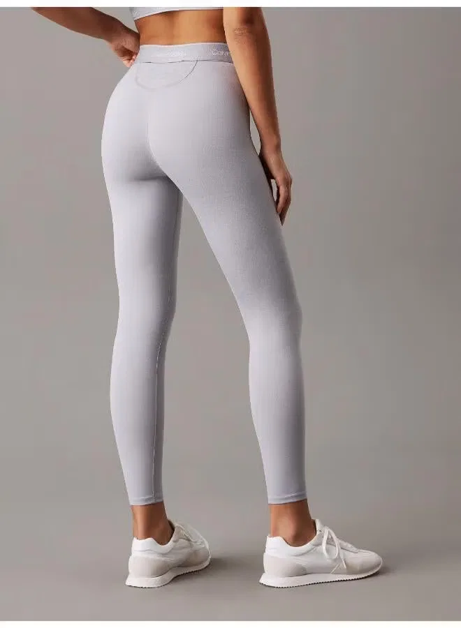 Леггинсы для спортзала 7/8 с дышащим стрейчем Calvin Klein, серый — фото 3