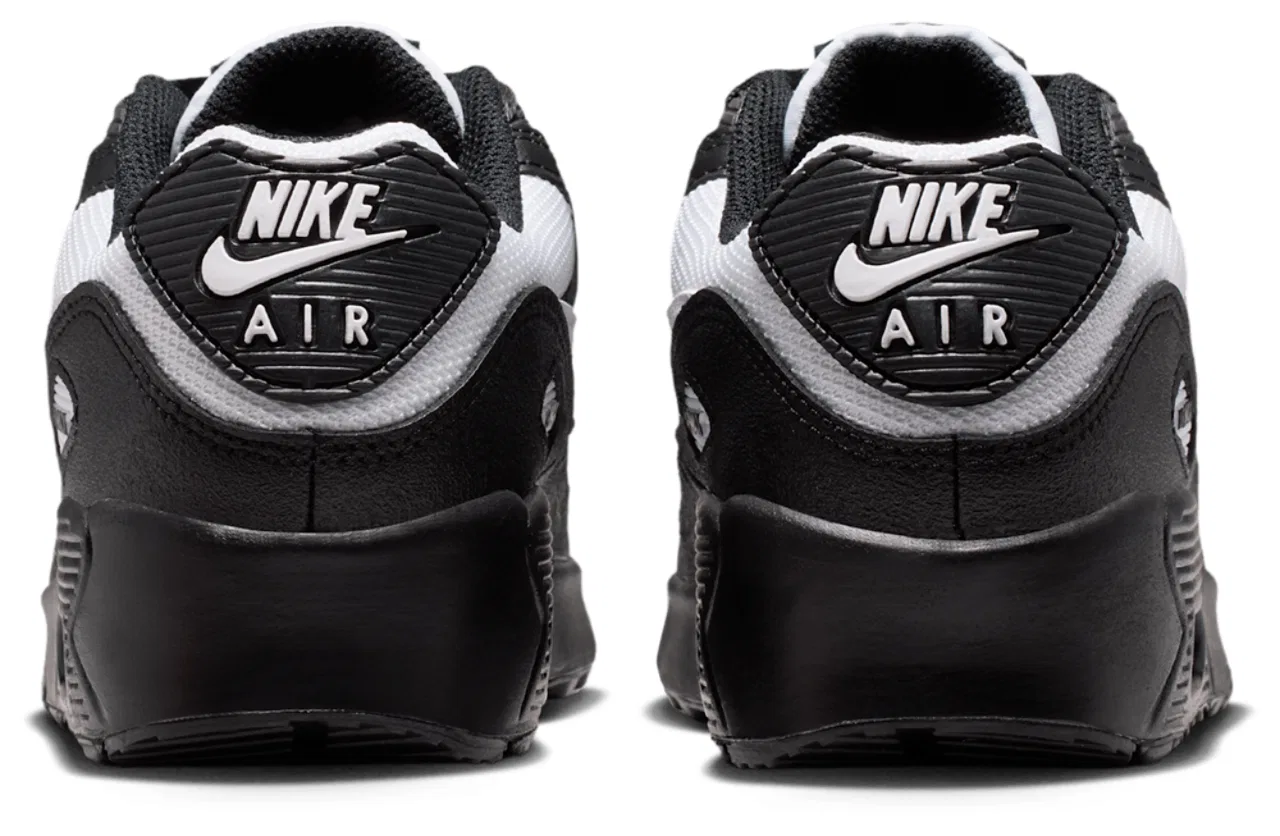 Детские кроссовки для мальчиков с кожаным верхом Nike Air Max 90 Mesh, Black/White — фото 3