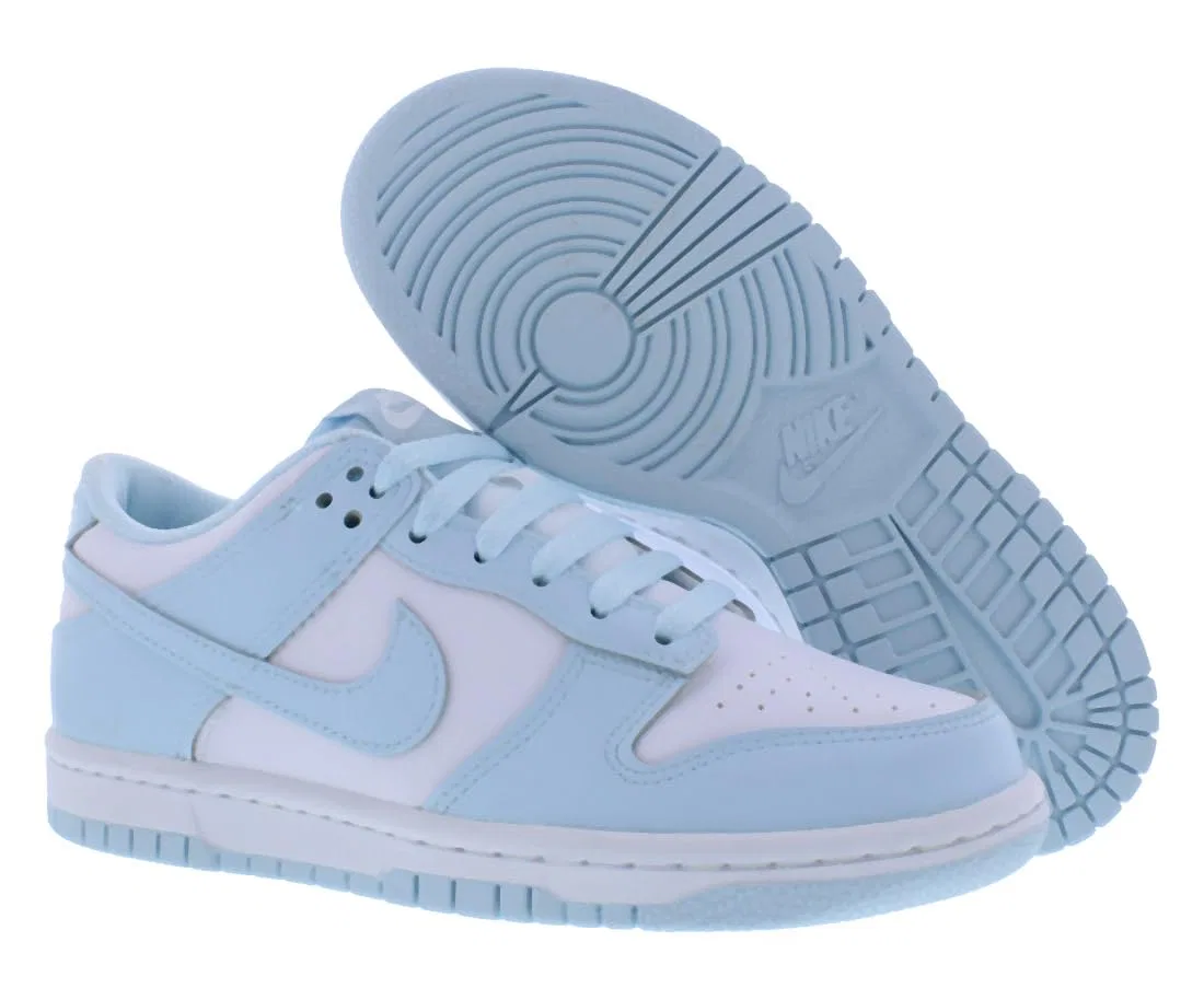 Детские кроссовки для мальчиков с принтом Dunk NIKE, White Blue Glacier — фото 4