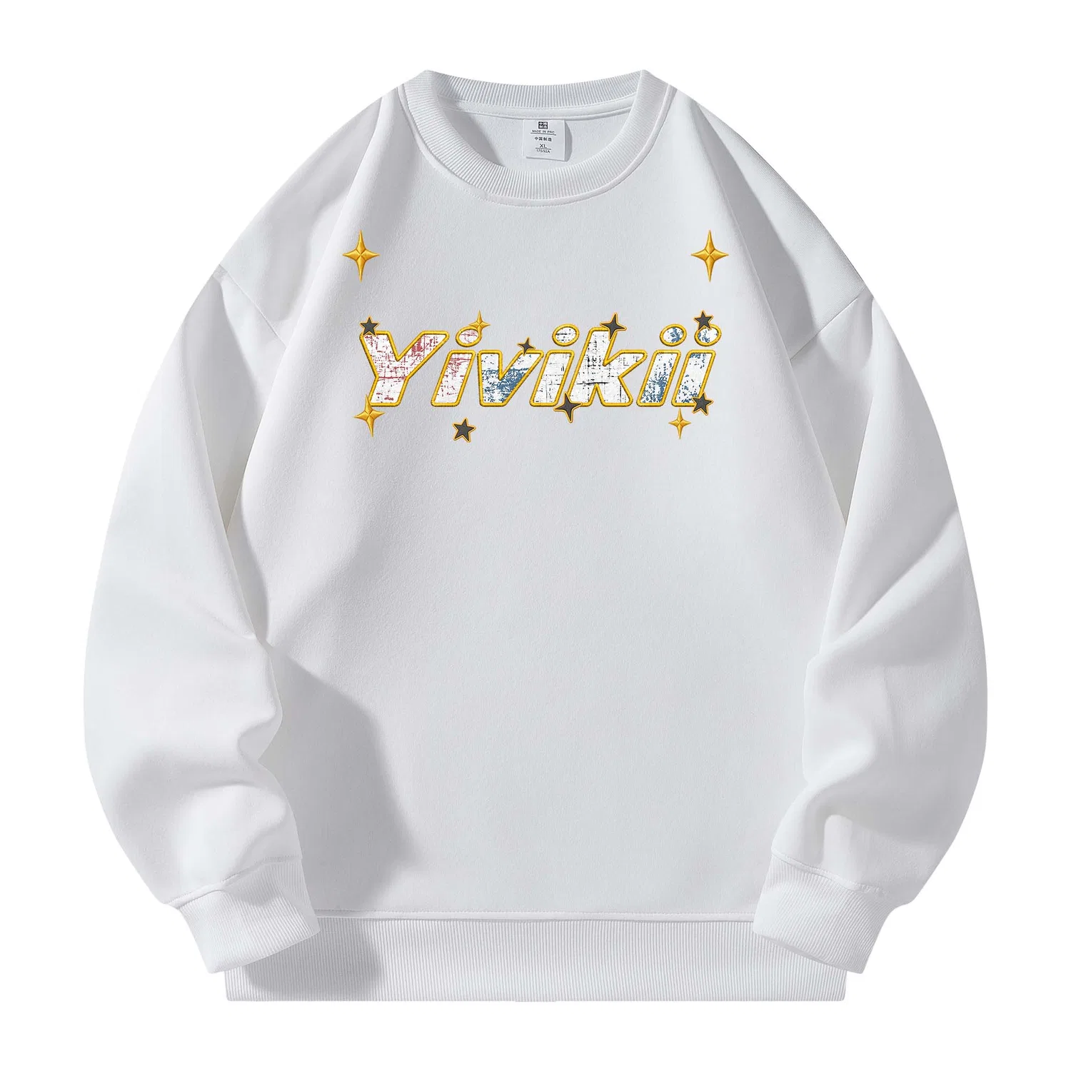 Детский свитшот с круглым вырезом YIVIKII, White