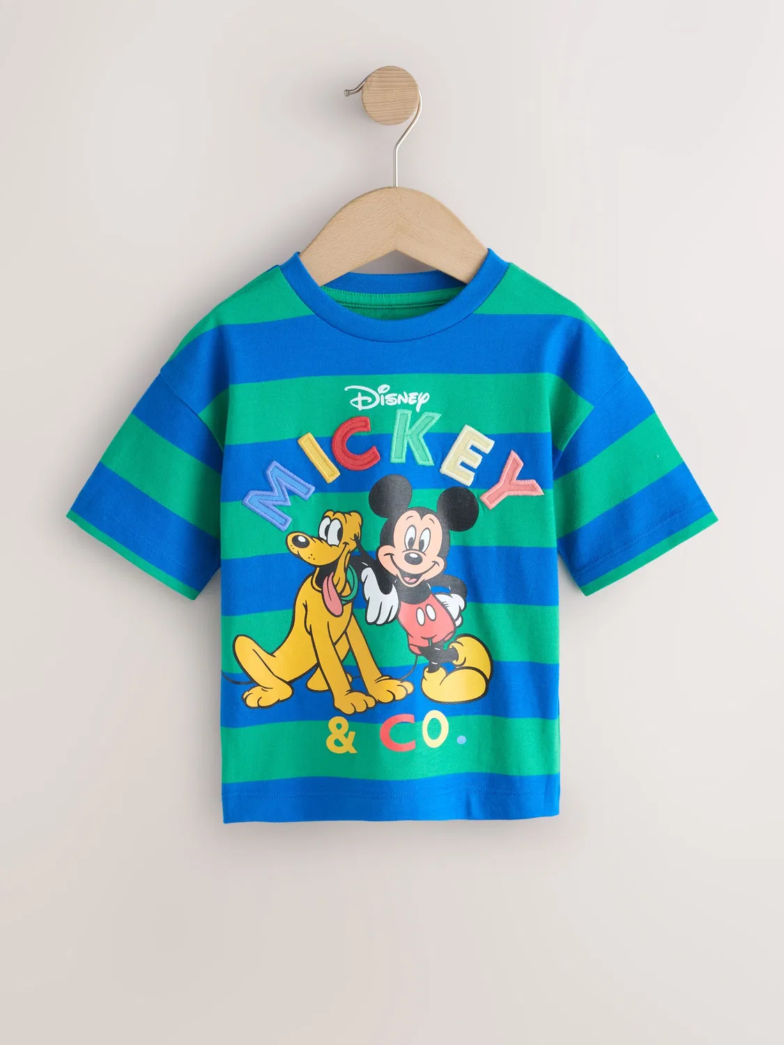 Футболка с принтом Mickey Mouse Next, сине-зеленый — фото 4