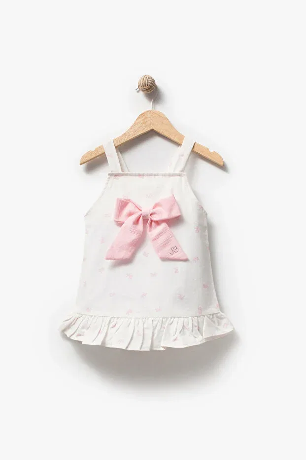 Детское платье для девочек с принтом на бретелях Summer Dress Jikko Baby, Pink — фото 3