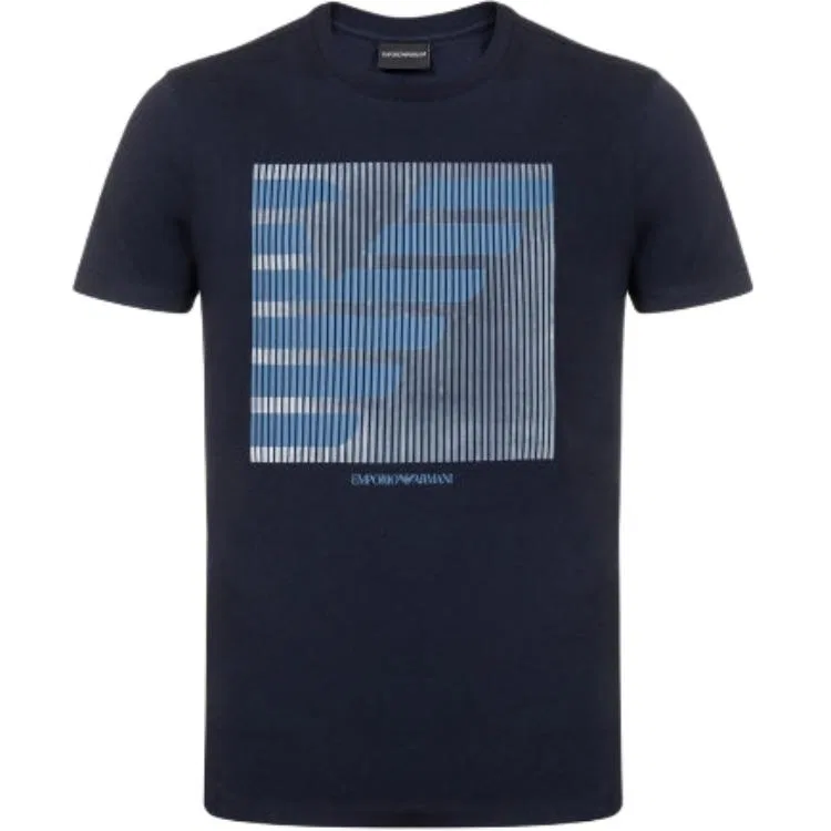Мужская футболка с круглым вырезом Blue EMPORIO ARMANI, Blue
