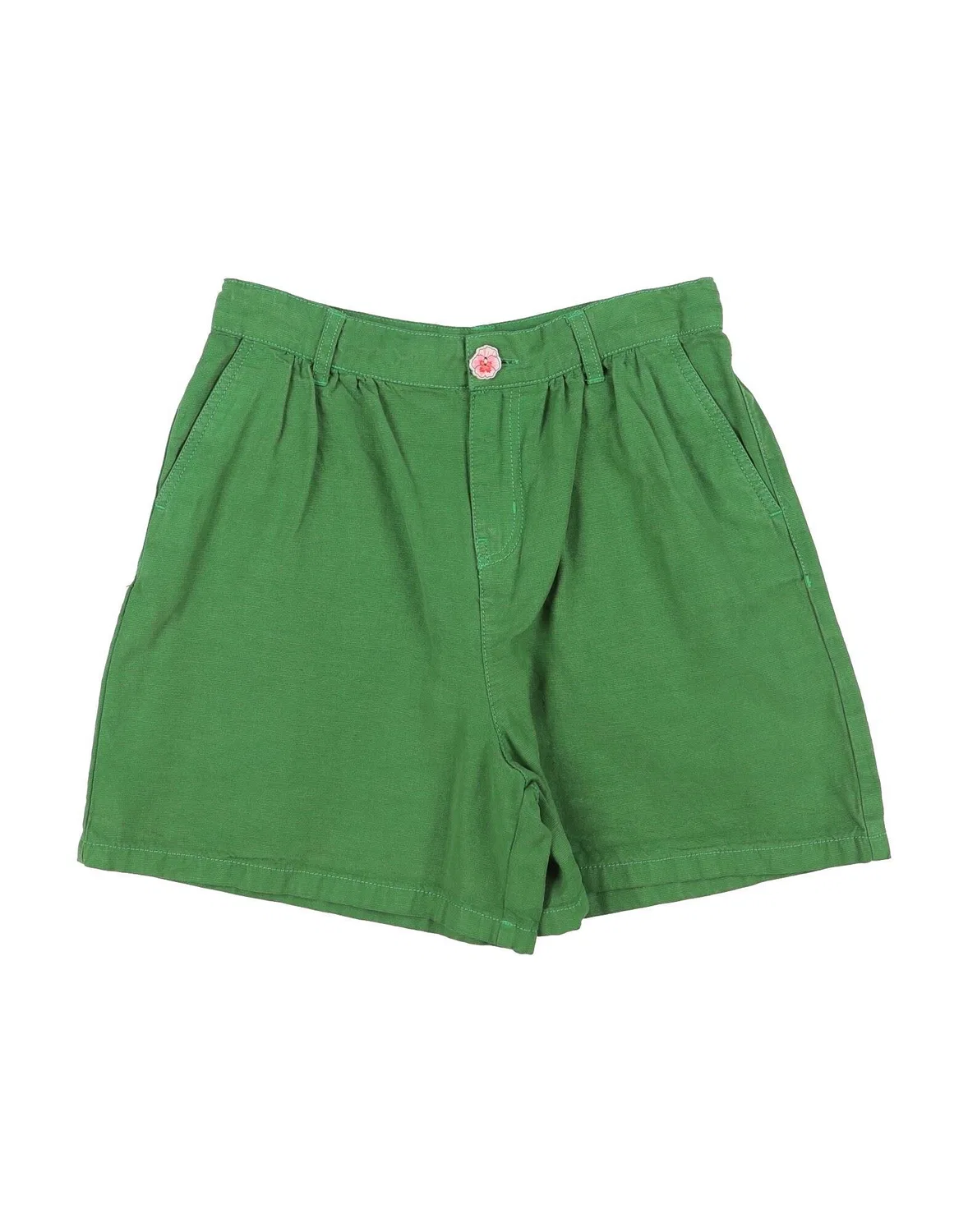 Детские шорты для девочек с вышитым логотипом Kenzo Kids, зеленый