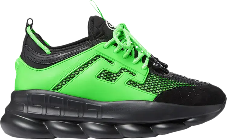 

Кроссовки Versace Chain Reaction Black Green, черный