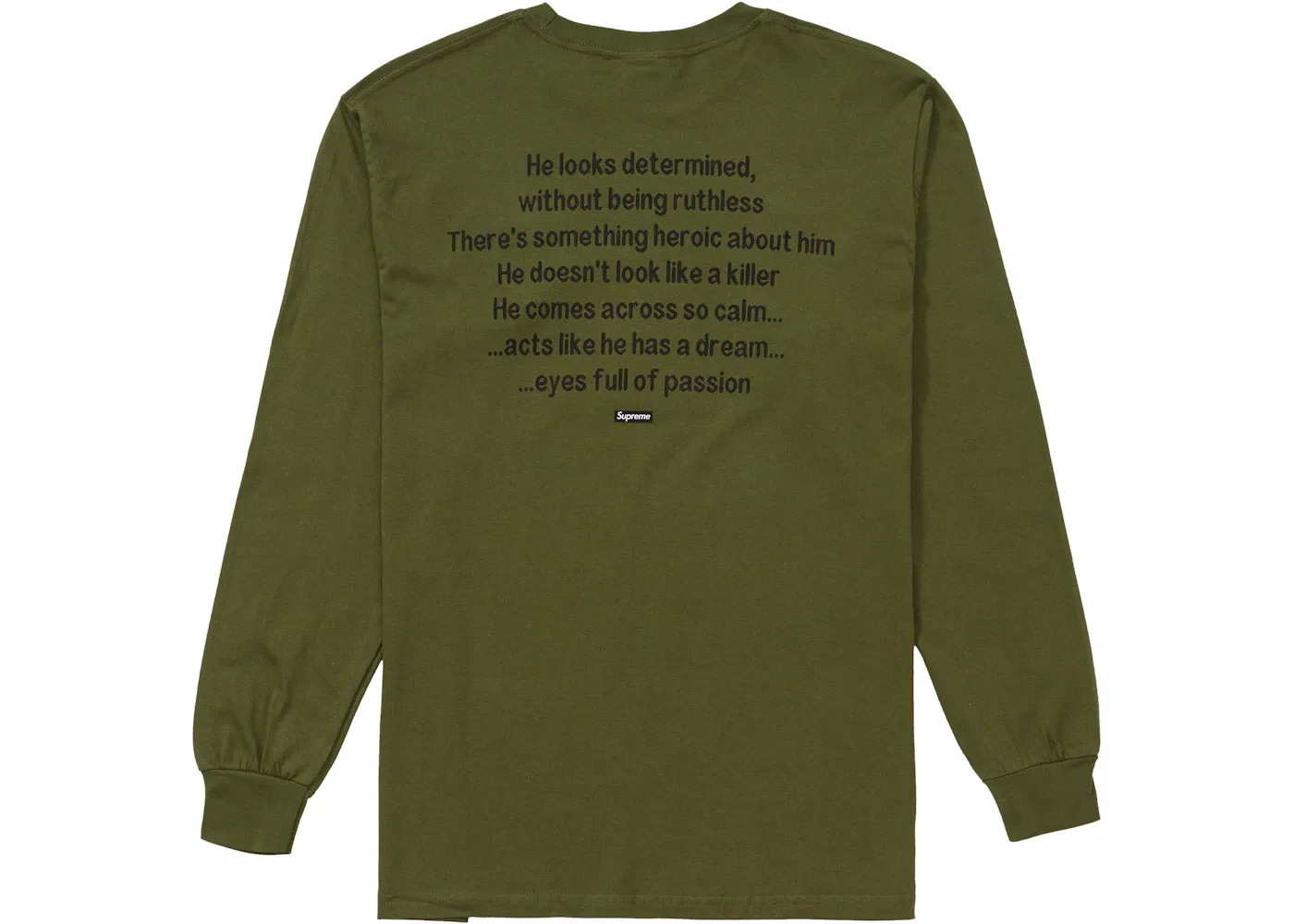 Мужская футболка с длинным рукавом Supreme The Killer L/S Tee, Olive — фото 2