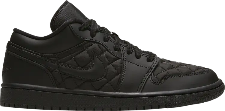Кроссовки Wmns Air Jordan 1 Low Triple Black Quilted, черный