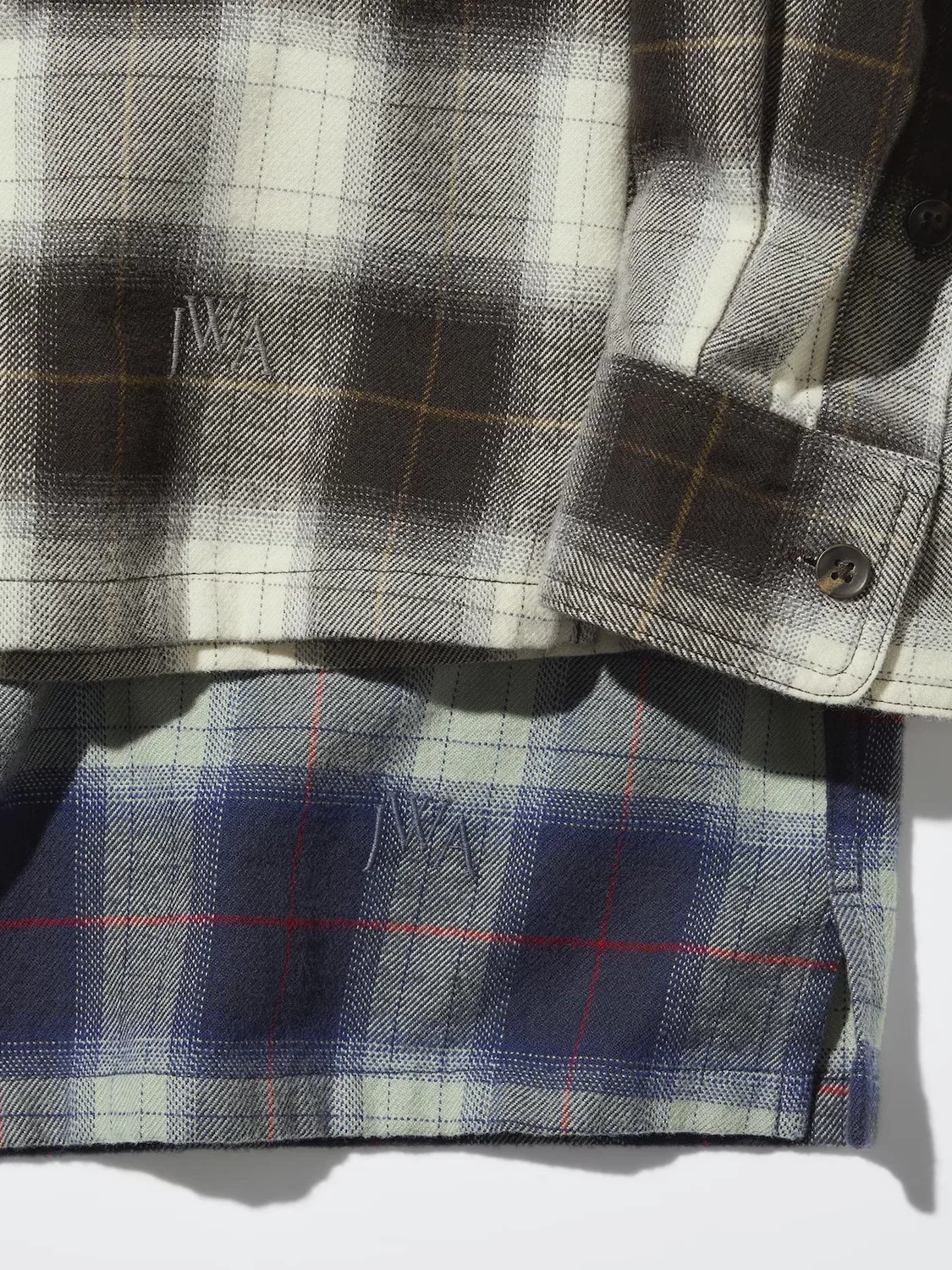 Рубашка фланелевая Uniqlo x JW Anderson в клетку, 69 темно-синий — фото 2