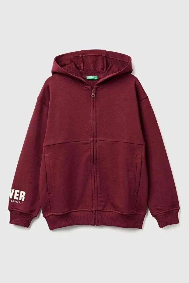 Детская толстовка для мальчиков хлопковая United Colors Of Benetton, Burgundy