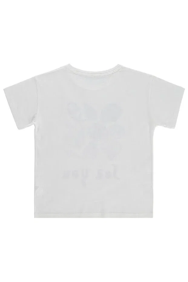 Детская футболка для девочек с принтом See You Printed Civil Girls, Off White — фото 2