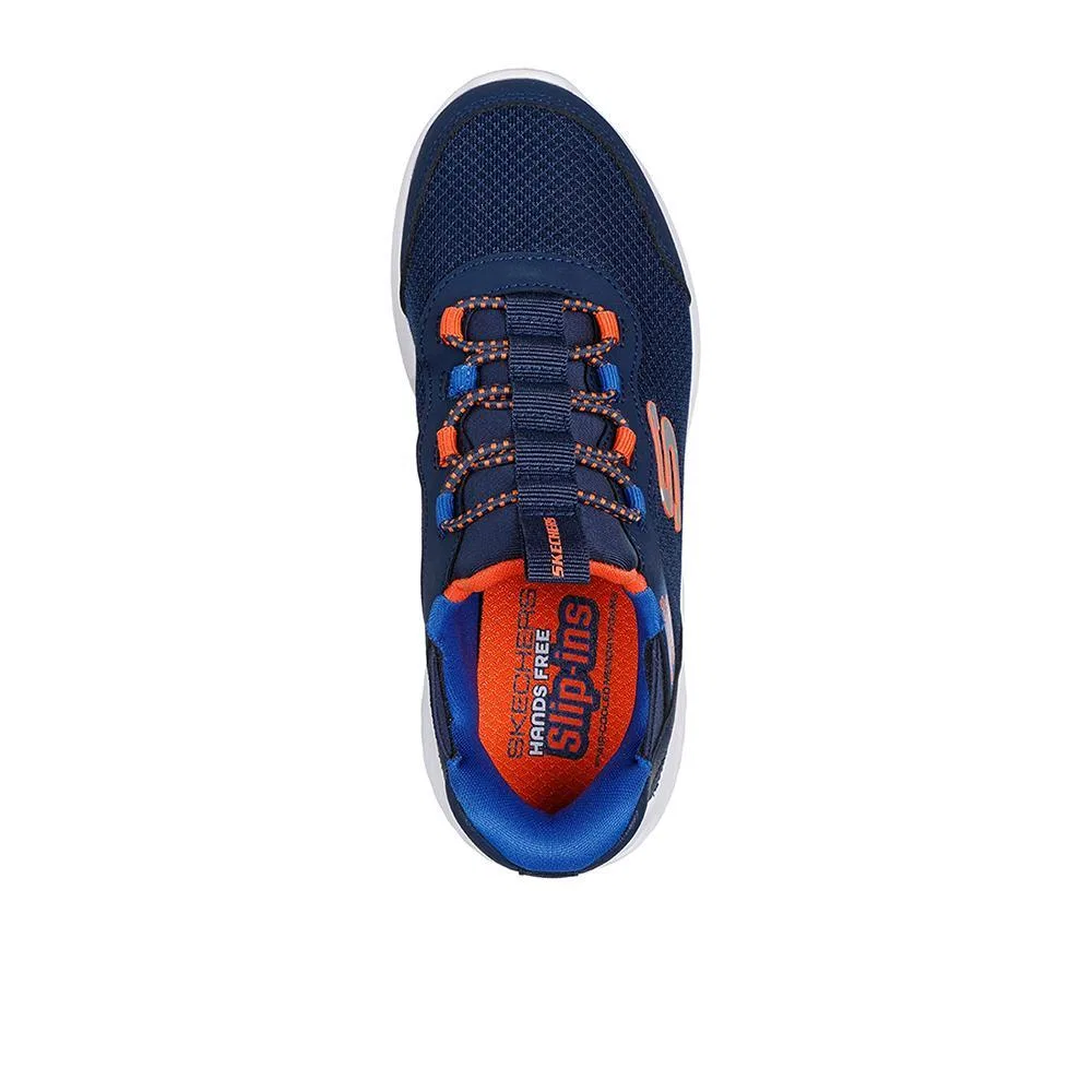Детские кроссовки Skechers 403822LNVBL, Navyblau Orange — фото 3