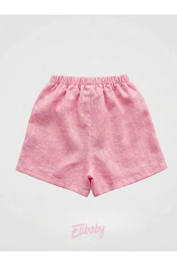 Детские шорты для мальчиков хлопковые Elibaby, Candy Pink — фото 4