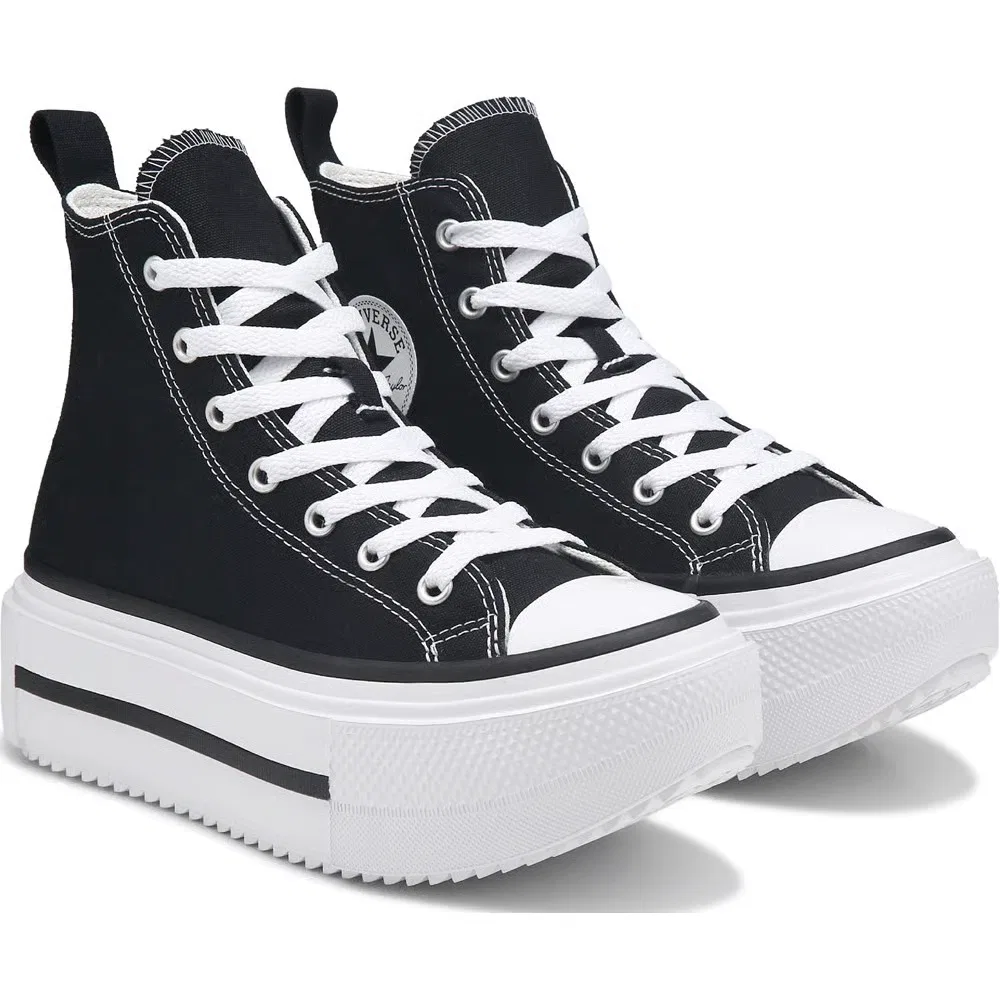 Детские кроссовки Chuck Taylor All Star Double Stack на платформе Converse, Black