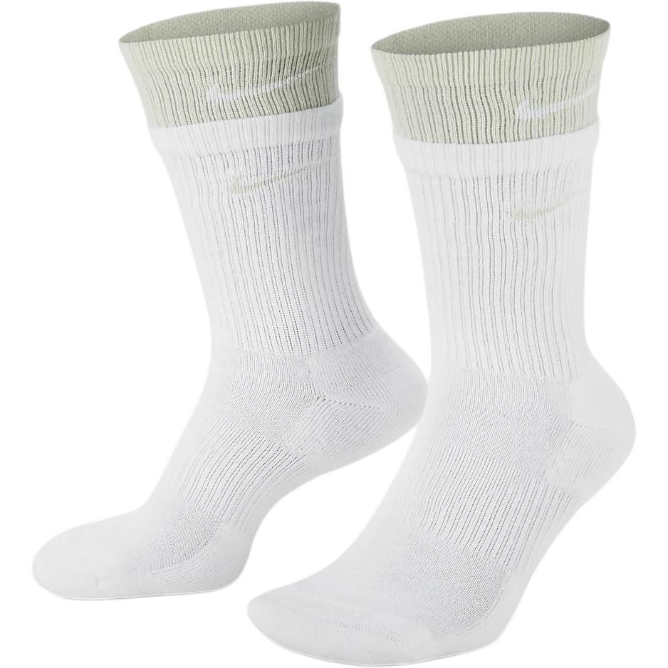 Nike Everyday Plus Mid-Calf Socks Unisex 1 Pack White/Iridescent Glass