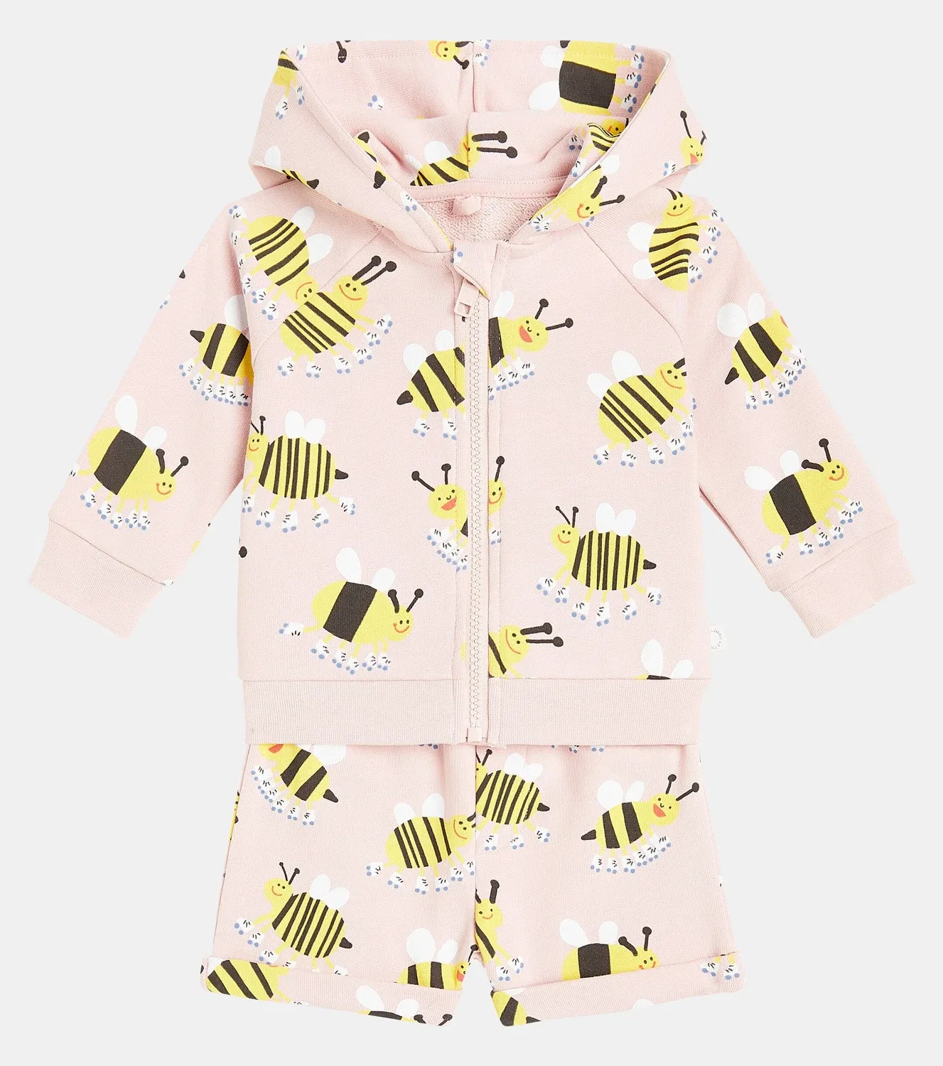 Комплект из толстовки и шорт с принтом Stella Mccartney Kids, розовый — фото 2